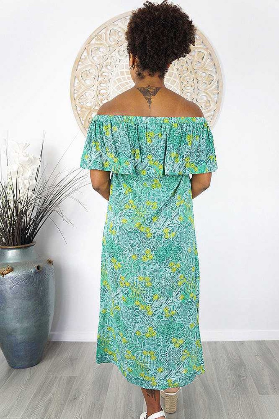 Ladies Sundrenched Long Dresses | Leo Dress "Paisley Batik"