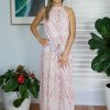 Ladies Sundrenched Long Dresses | Long Chloe Dress "Feathers"