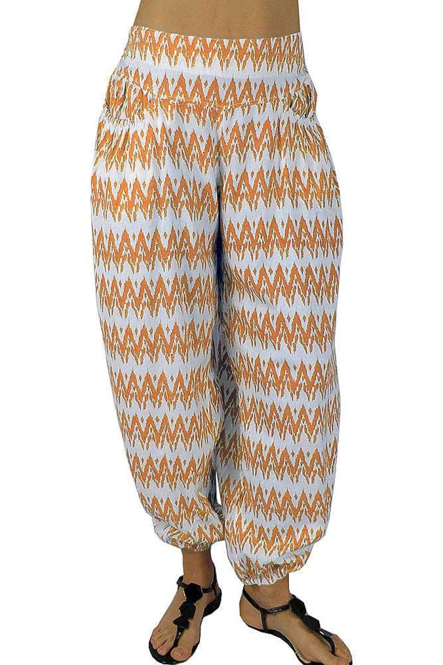 Plus Size Sundrenched | Ruched Pant "Zig Zag"