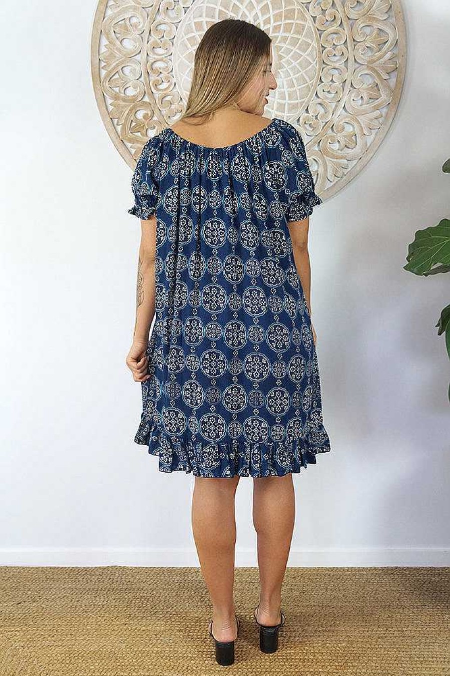 Ladies Sundrenched Short Dresses | Diva Dress "Katmandu" Navy