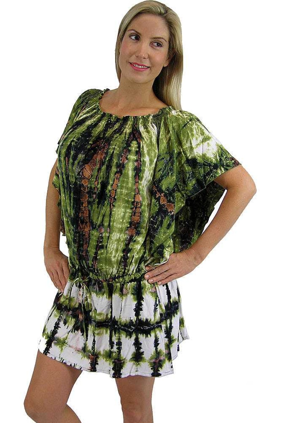 Ladies Sundrenched Short Dresses | Wing Dress Meteor Tie Dye