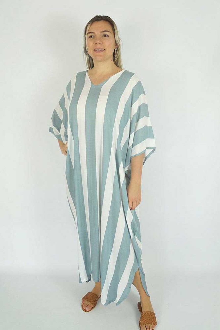 Ladies Sundrenched Regular Kaftans | Long Kaftan Stripes