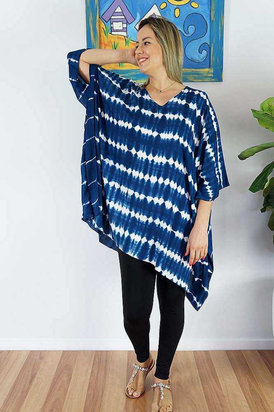 Plus Size Sundrenched | Short Tunic "Shibori"