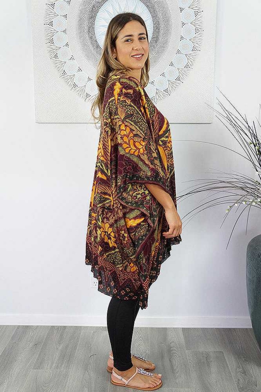 Plus Size Sundrenched | Short Tunic Retro Batik