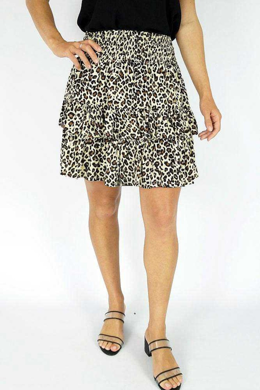 Ladies Sundrenched | Havana Skirt "Baby Cheetah" Brown