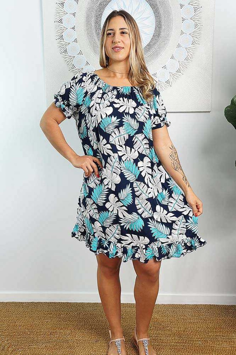 Plus Size Sundrenched | Diva Dress "Vanuatu" Navy