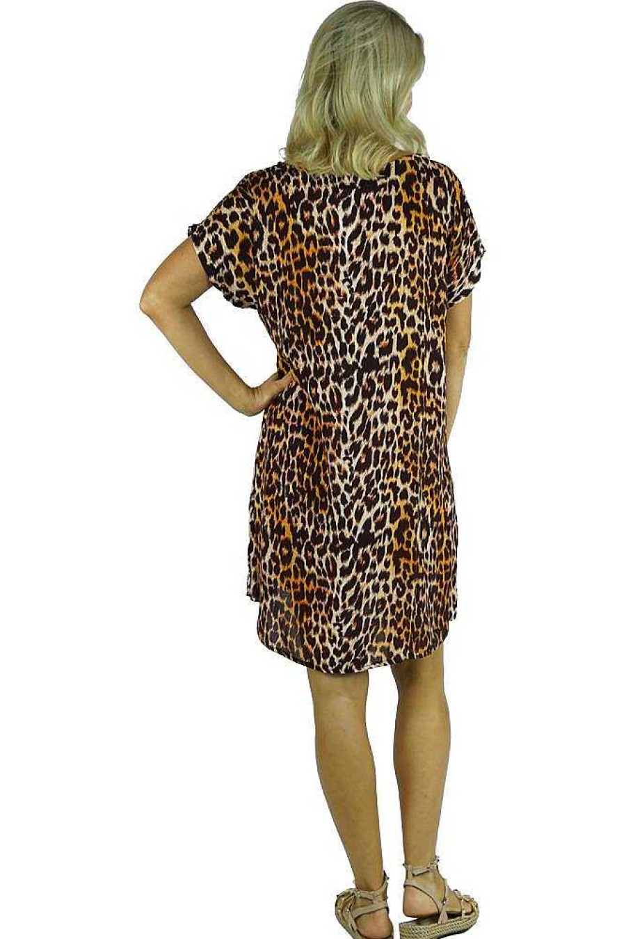 Ladies Sundrenched Short Dresses | Michelle Dress Leopard