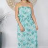 Ladies Sundrenched Long Dresses | Tube Dress "Tropical Leaves"