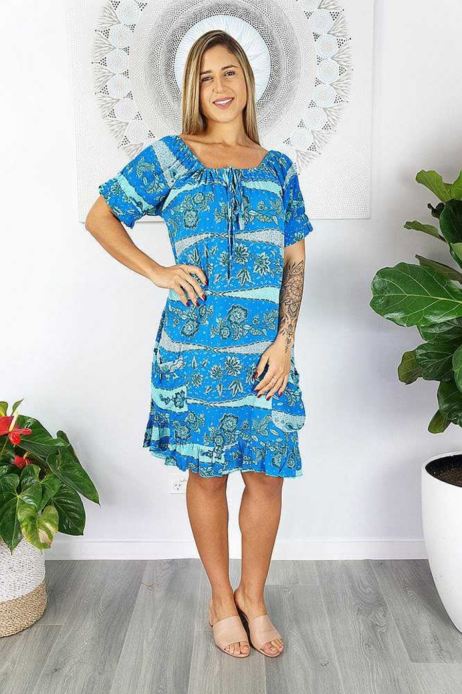 Ladies Sundrenched Short Dresses | Cuba Dress "River"