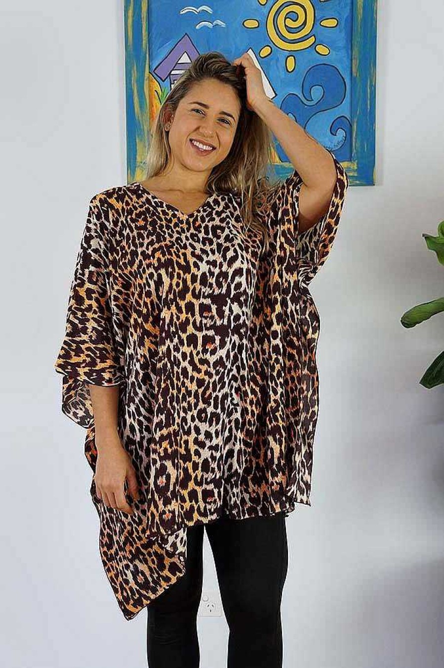 Plus Size Sundrenched | Short Tunic Leopard