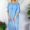 Plus Size Sundrenched | Kashmir Dress "Teardrop" Blue