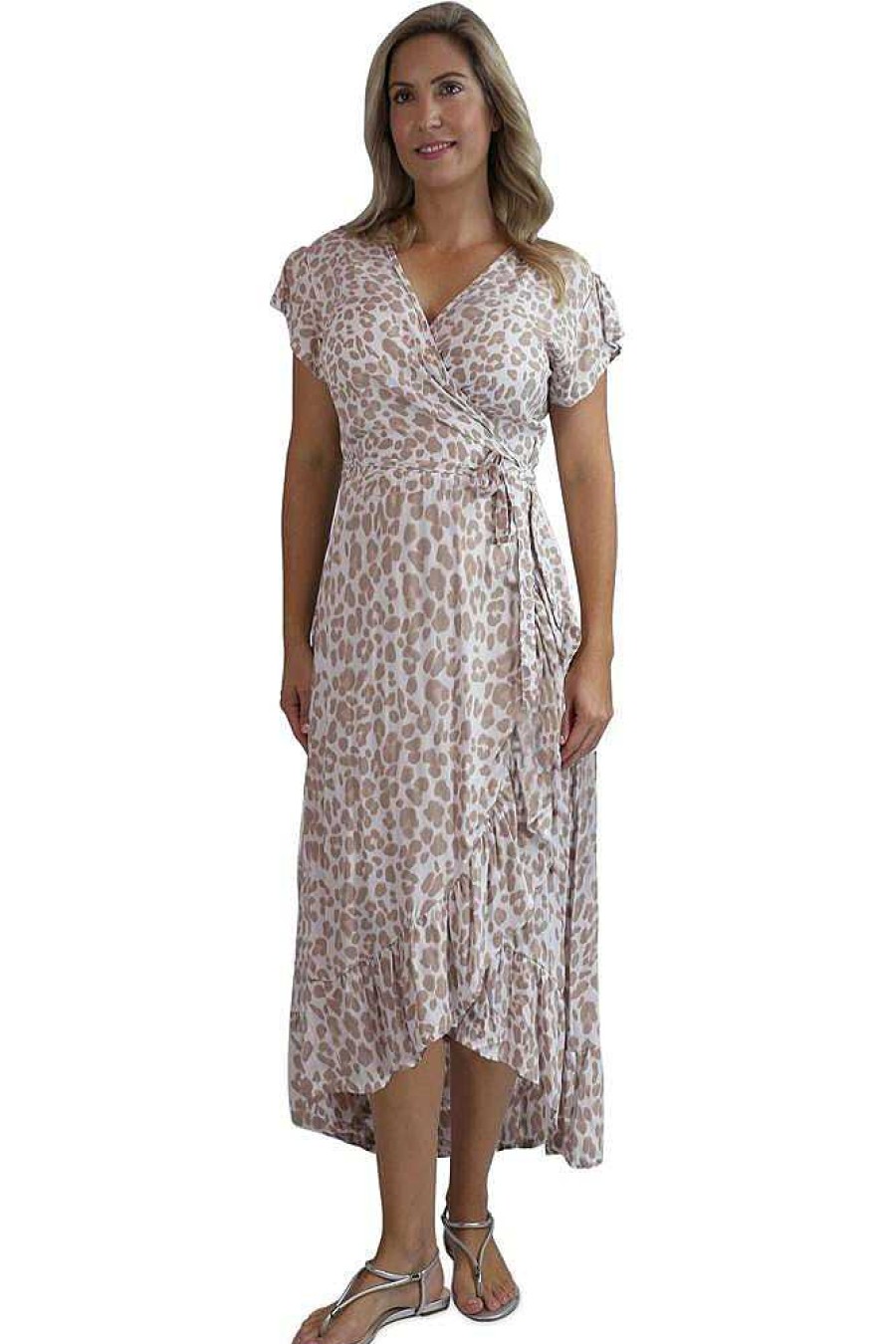 Ladies Sundrenched Long Dresses | Long Wrap Dress "Safari"