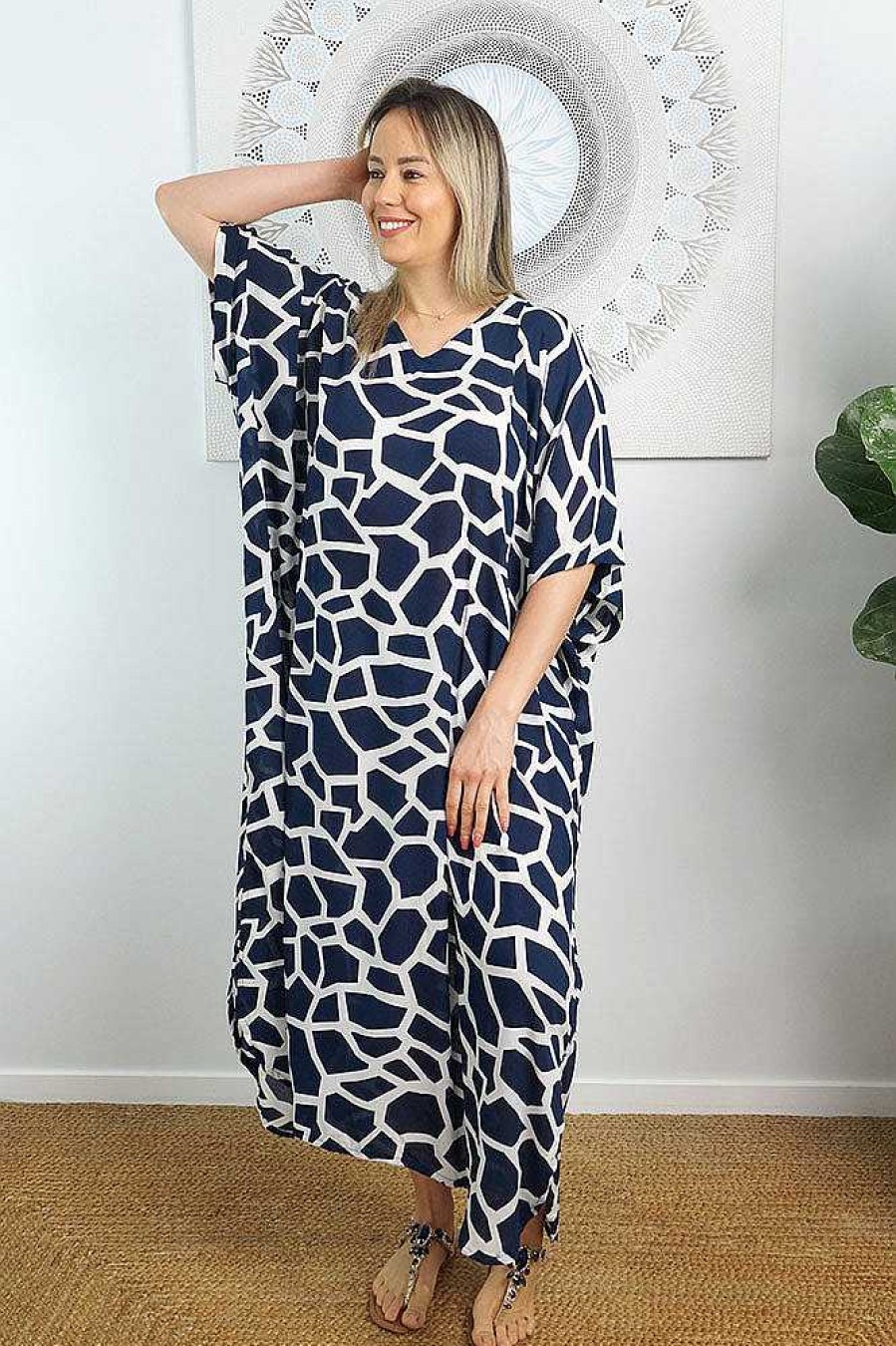 Ladies Sundrenched Regular Kaftans | Long Kaftan "Giraffe