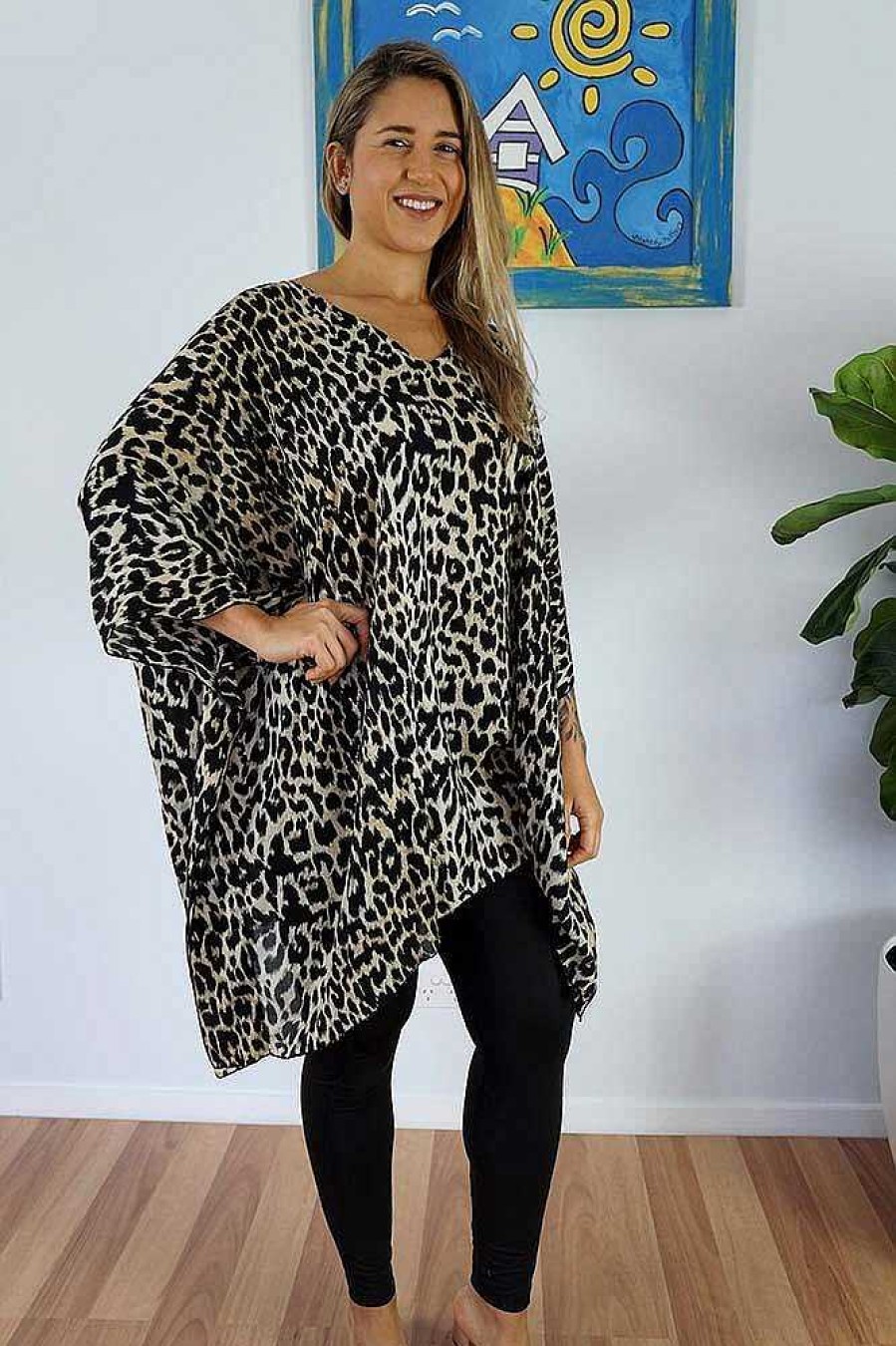 Ladies Sundrenched | Short Tunic Leopard