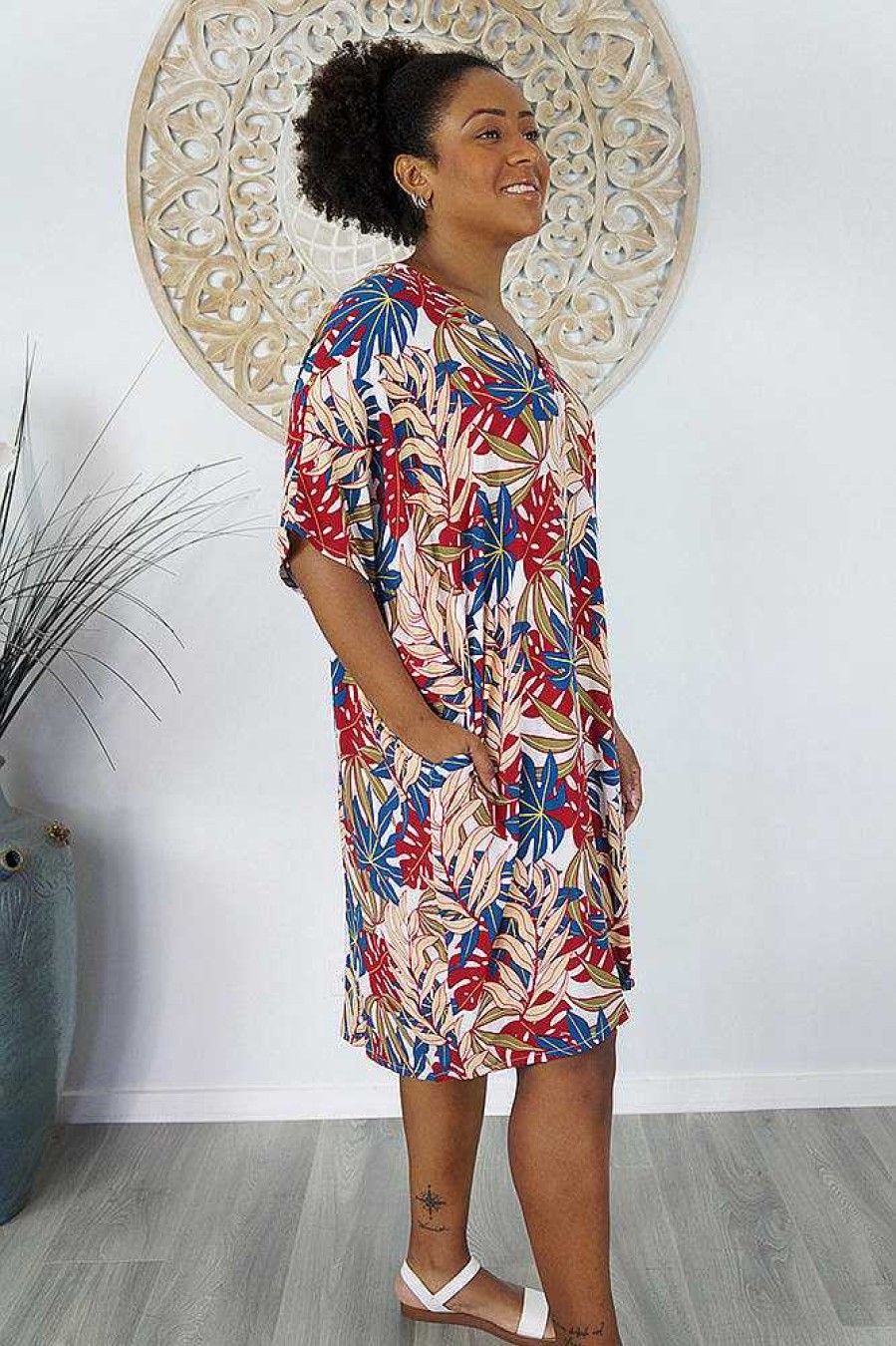 Ladies Sundrenched Short Dresses | Resort Dress "Palm Paradise"