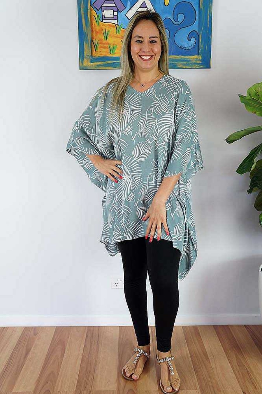 Plus Size Sundrenched | Short Tunic "Palm Cove"