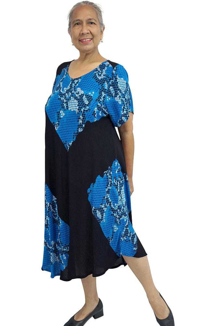 Ladies Sundrenched Mid Length Dresses | Newport Dress "Venom" Royal